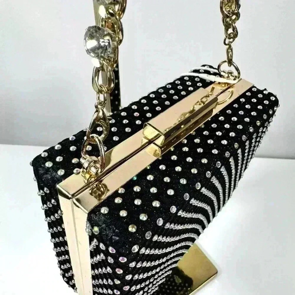 NWT Fashion Evening Clutch Rhinestones - Picture 6 of 7